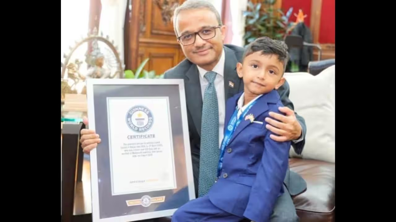 India's Consul Binaya Pradhan Congratulates 4-Year-Old Advay Jain, Guinness Record Holder
