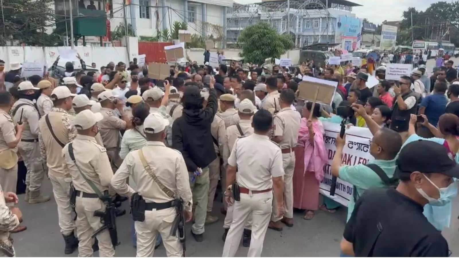 Congress MP Akoijam’s Manipur Supporters Rally Against BJP Demands for Resignation