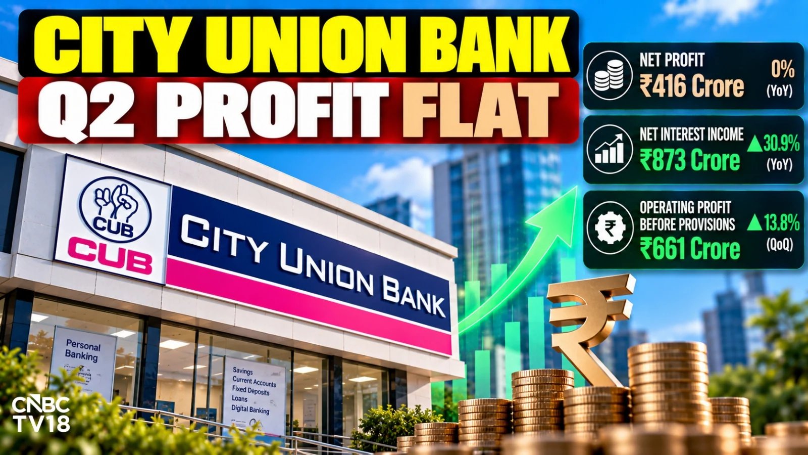 City Union Bank Q2 Net Profit Holds at ₹416 Crore, Stock Soars 10%