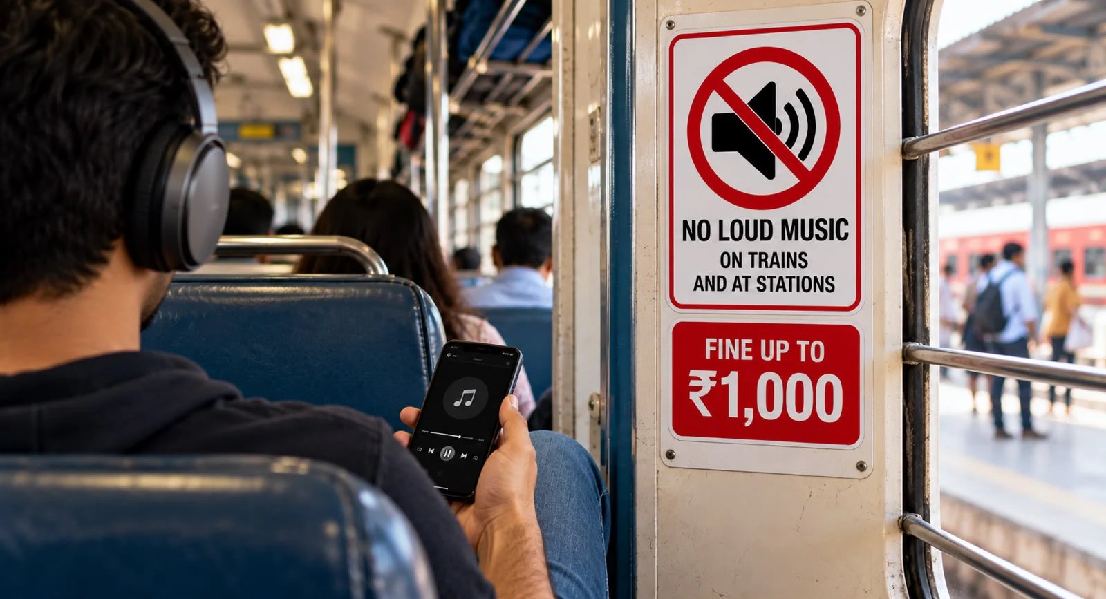 Southern Railway Imposes Rs 5,000 Fine and Six-Month Jail for Loud Music on Trains