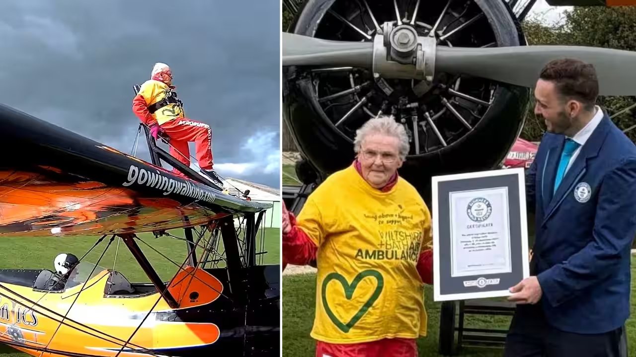 Helga Duffy Breaks Guinness Record as Oldest Female Wing‑Walker, Raises £1,300