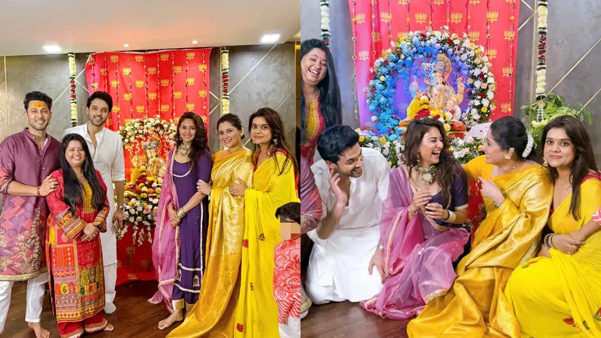 Erica Fernandes Shares Ganesh Chaturthi Pics With KZK2 Co‑Stars, Fans Go Wild
