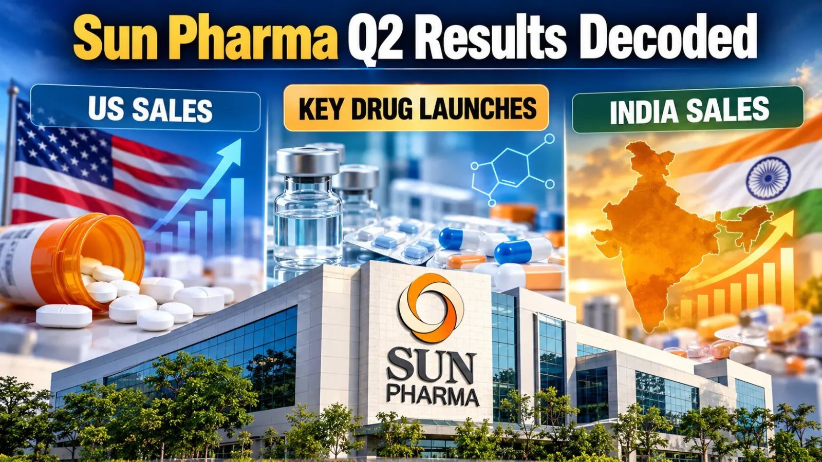 Sun Pharma Q2 EBITDA Margin 29.3%, Surpasses Estimates, Shares Rise 3.5%