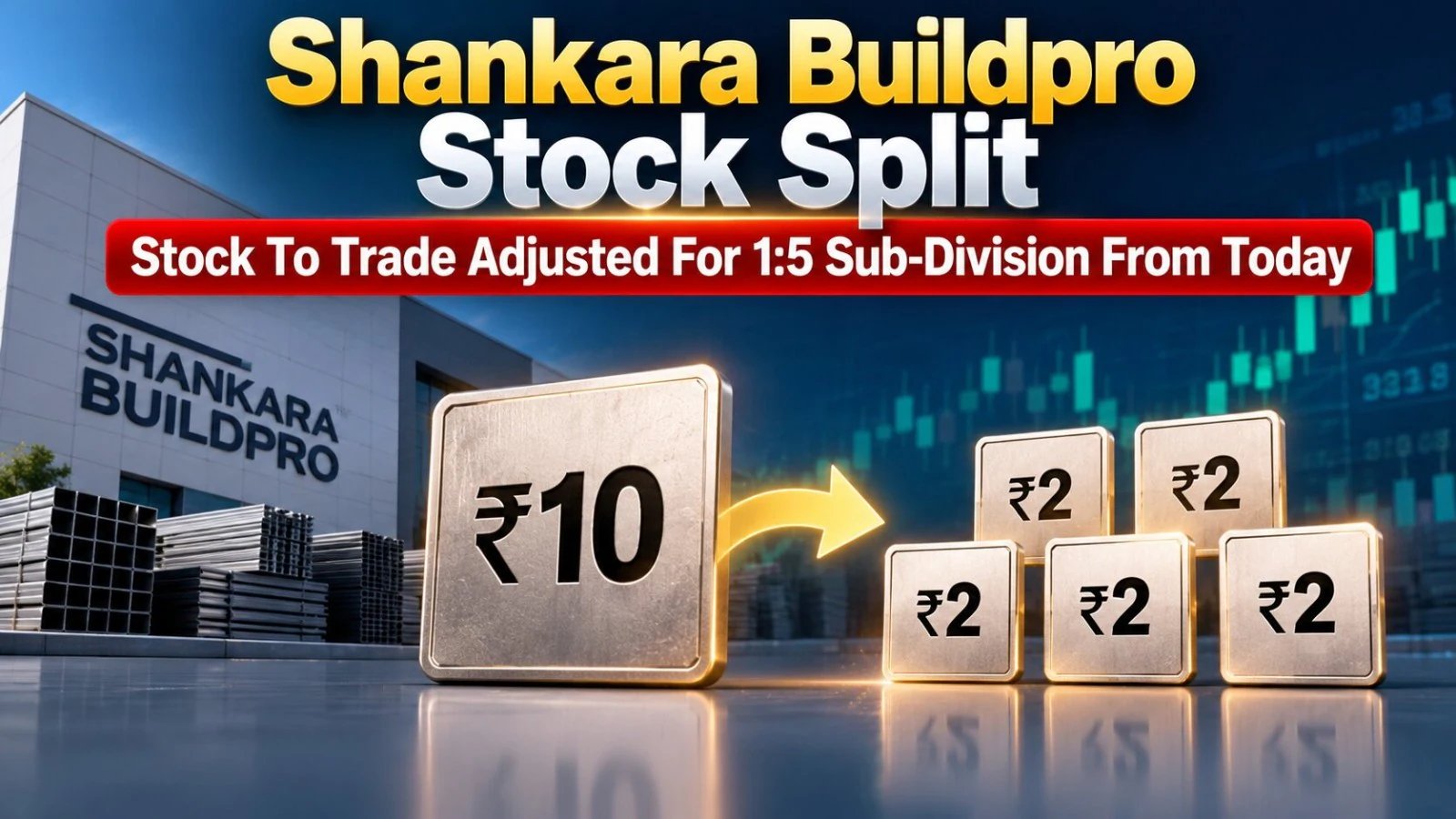 Shankara Buildpro 1:5 Split Adjusts Shares, YTD Gain Hits 60%