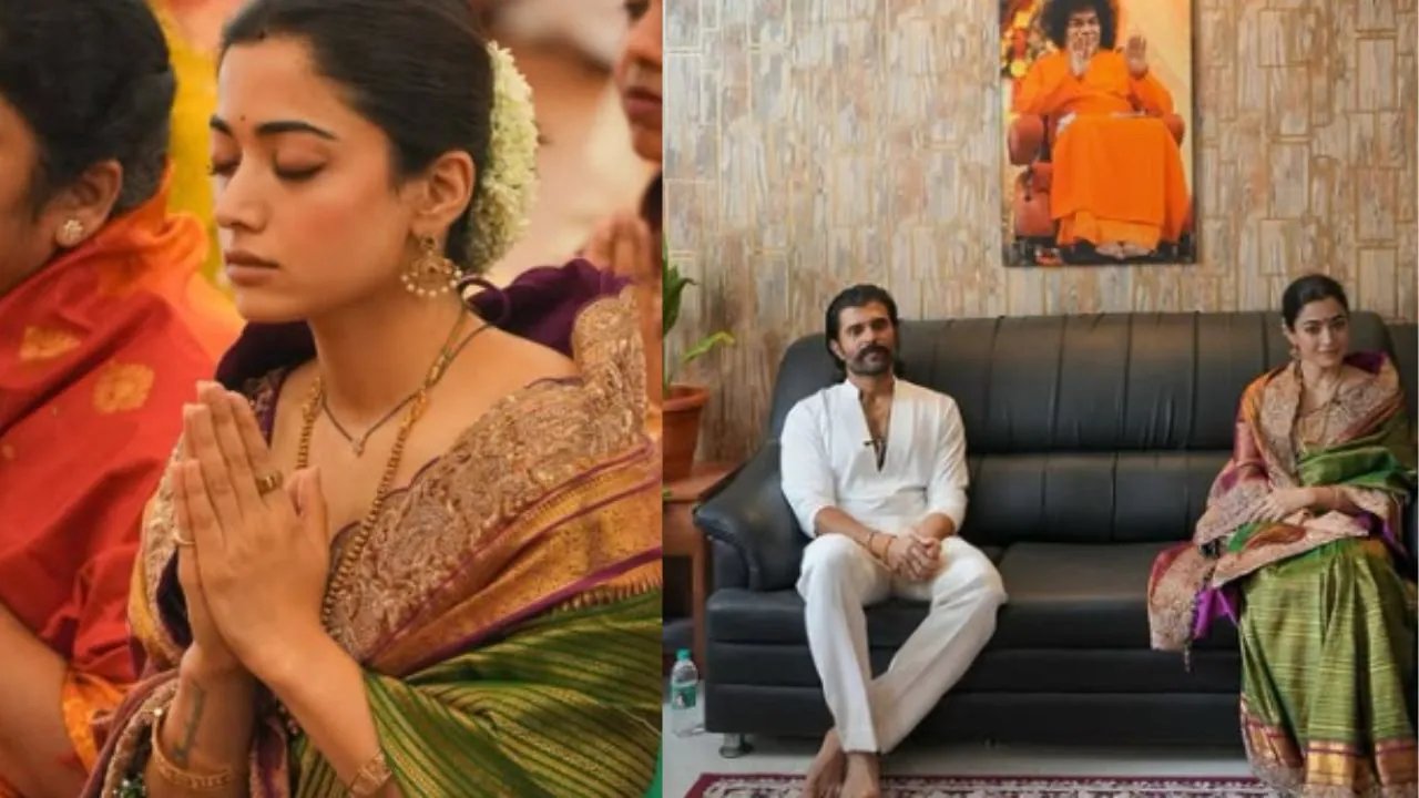 Rashmika Mandanna Visits Vijay Deverakonda’s Puttaparthi School Ahead of Ranabaali's Oct. 16 Release