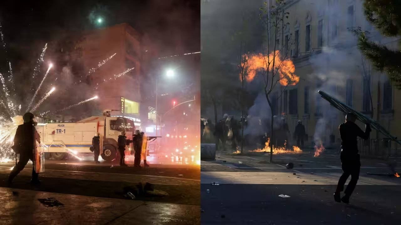 Albania's Parliament Fires After Petrol Bombs, 272 Injured