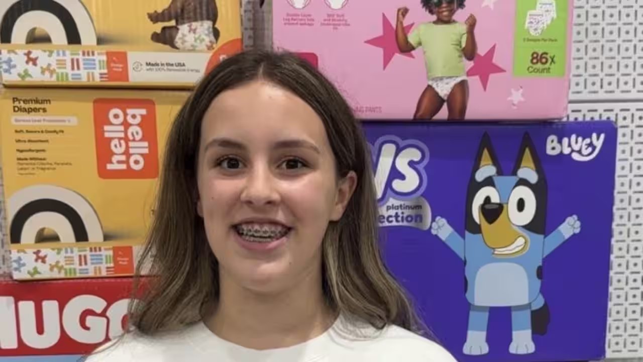 Phoenix Teen Sloan Donates 30,000 Diapers to Nourish Food Bank