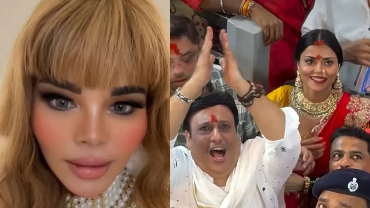 Govinda’s Lalbaugcha Raja Visit With Komal Rani Sparks Rakhi Sawant’s Fury