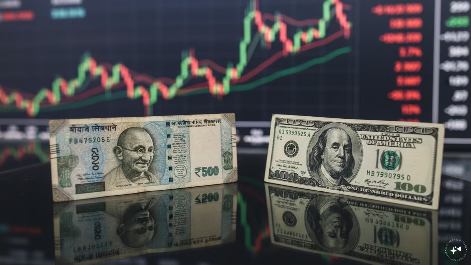 Rupee Gains 0.61 Paise to 96.72 as Oil Prices Hover