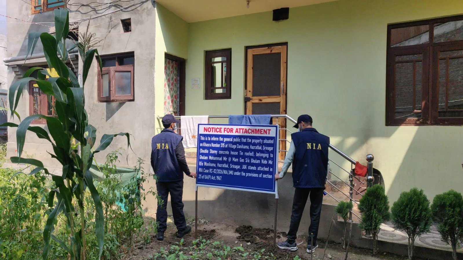 NIA Seizes Srinagar House Used by Two LeT Terrorists, March 31