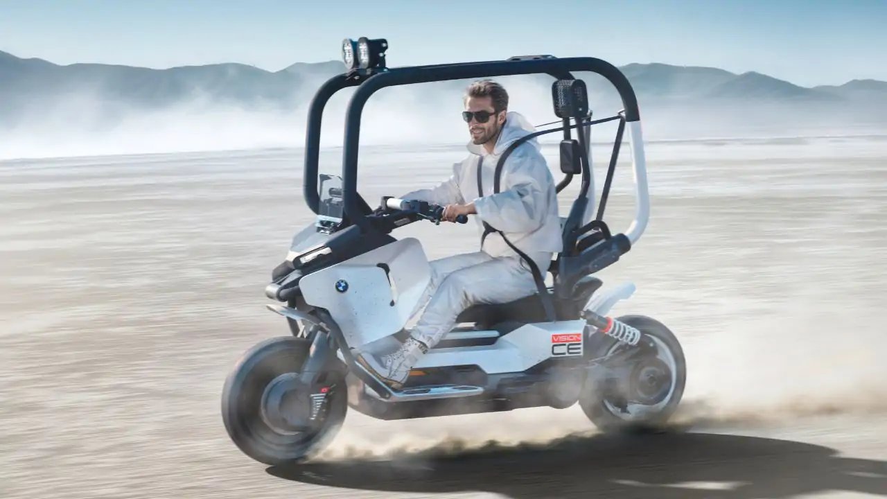 BMW Vision CE Patents Self‑Balancing Scooter Design in India