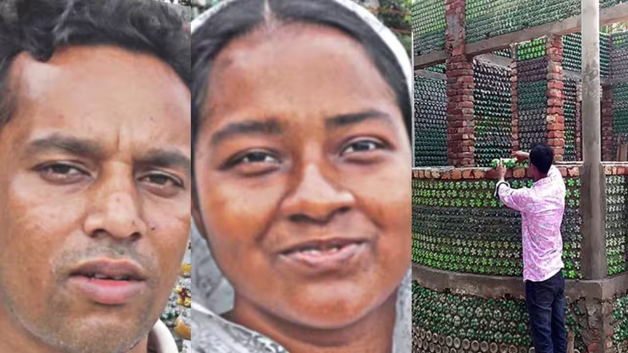 Bangladeshi Couple Builds 1,700 Sq Ft Home From 80,000 Plastic Bottles For Disabled Son