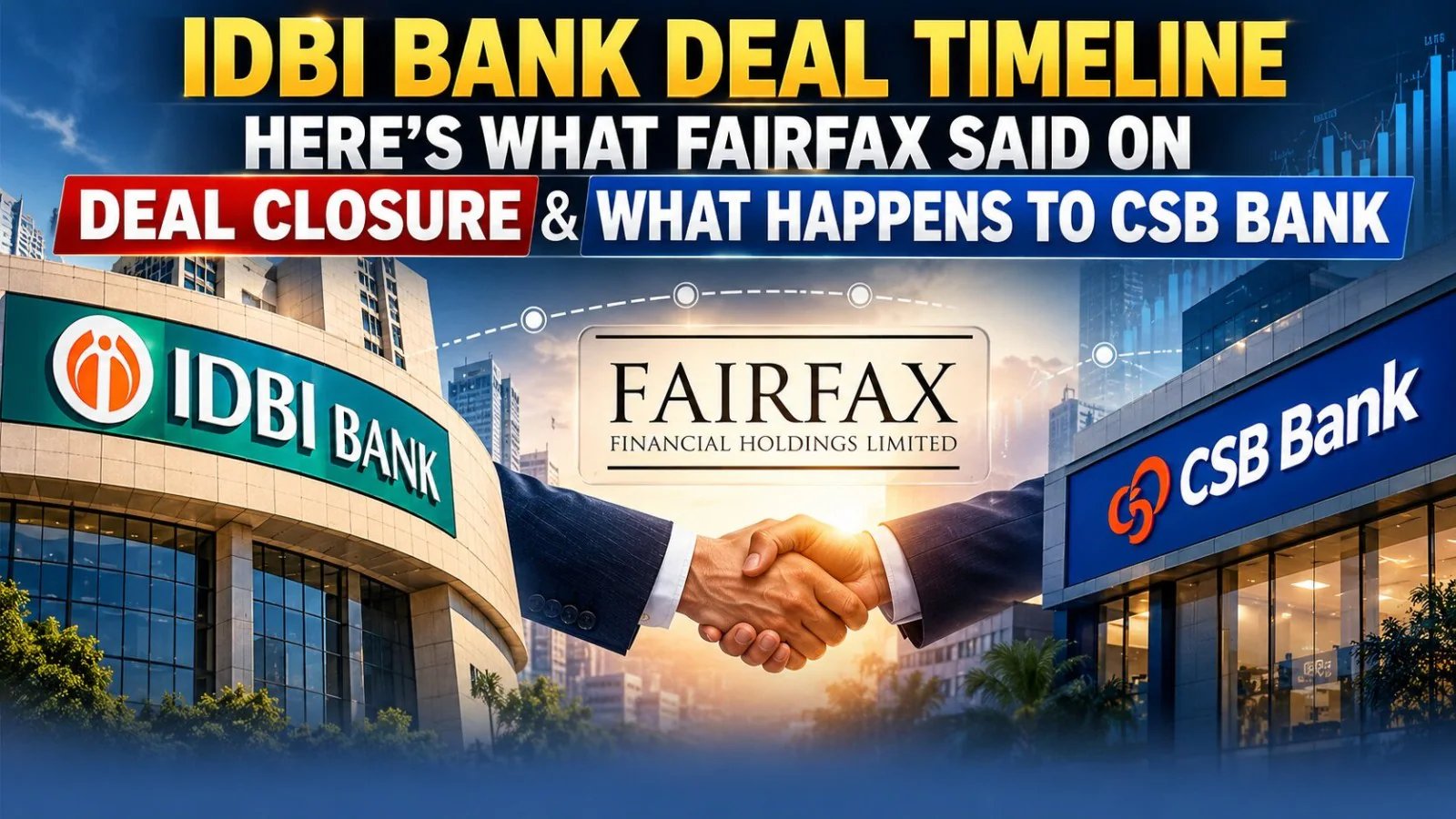 Fairfax Plans $5.6 Billion IDBI Bank Acquisition, Targets Q1 2027