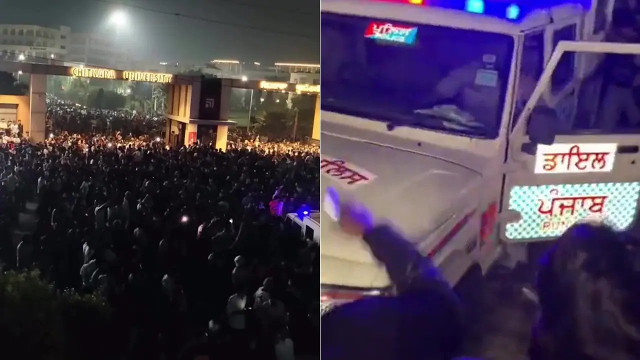 Chitkara University Students Smash Police Car Over Viral 'Ghost' Suicide Rumor