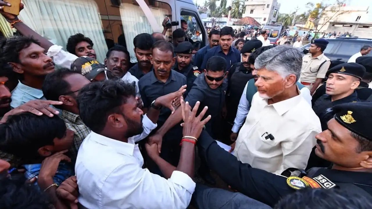 Naidu Visits Cyclone‑Affected Villages, Estimates Rs 4,600 Crore Losses