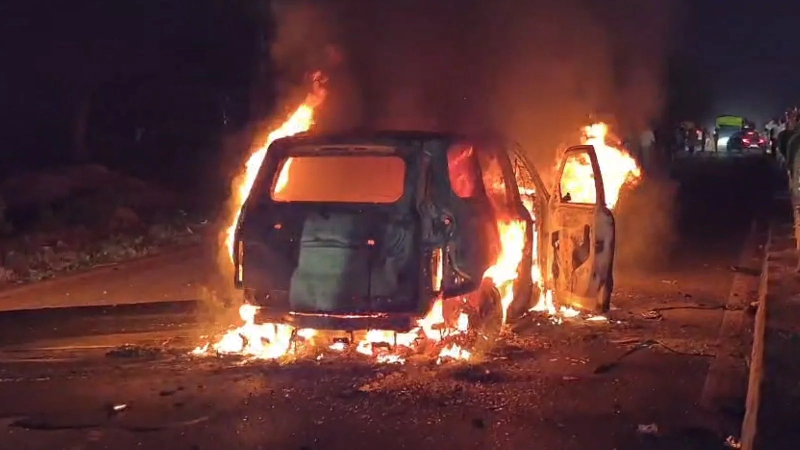Gujarat Driver Fires SUV After Killing Pilgrim on Ambaji Route