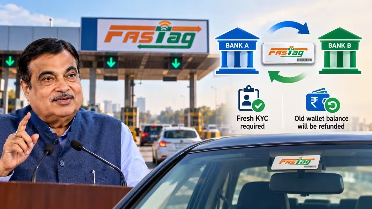 Nitin Gadkari Unveils OneTag: Switch FASTag Bank Without Replacing Tag at Global Fintech Fest