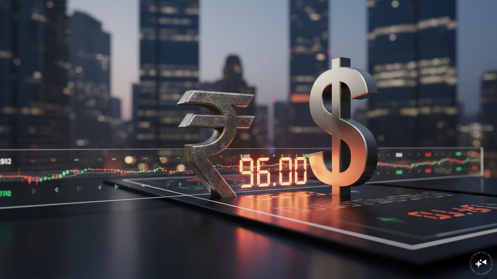 Indian Rupee Surpasses ₹96 Per Dollar as Dollar Index Hits 100
