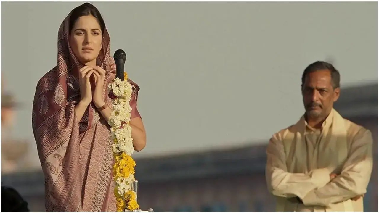 Nana Patekar Calms Trembling Katrina Kaif Amid 2,000‑Strong Rajneeti Crowd