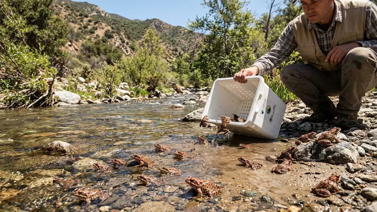 Los Angeles Zoo Releases 653 Captive‑Bred Yellow‑Legged Frogs into San Gabriel Streams