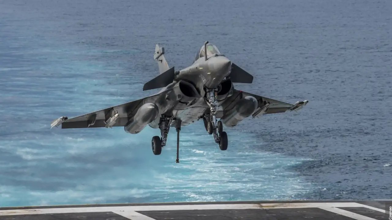 Indian Navy's Rafale Marine Lands Successfully on INS Vikrant, Marking Milestone