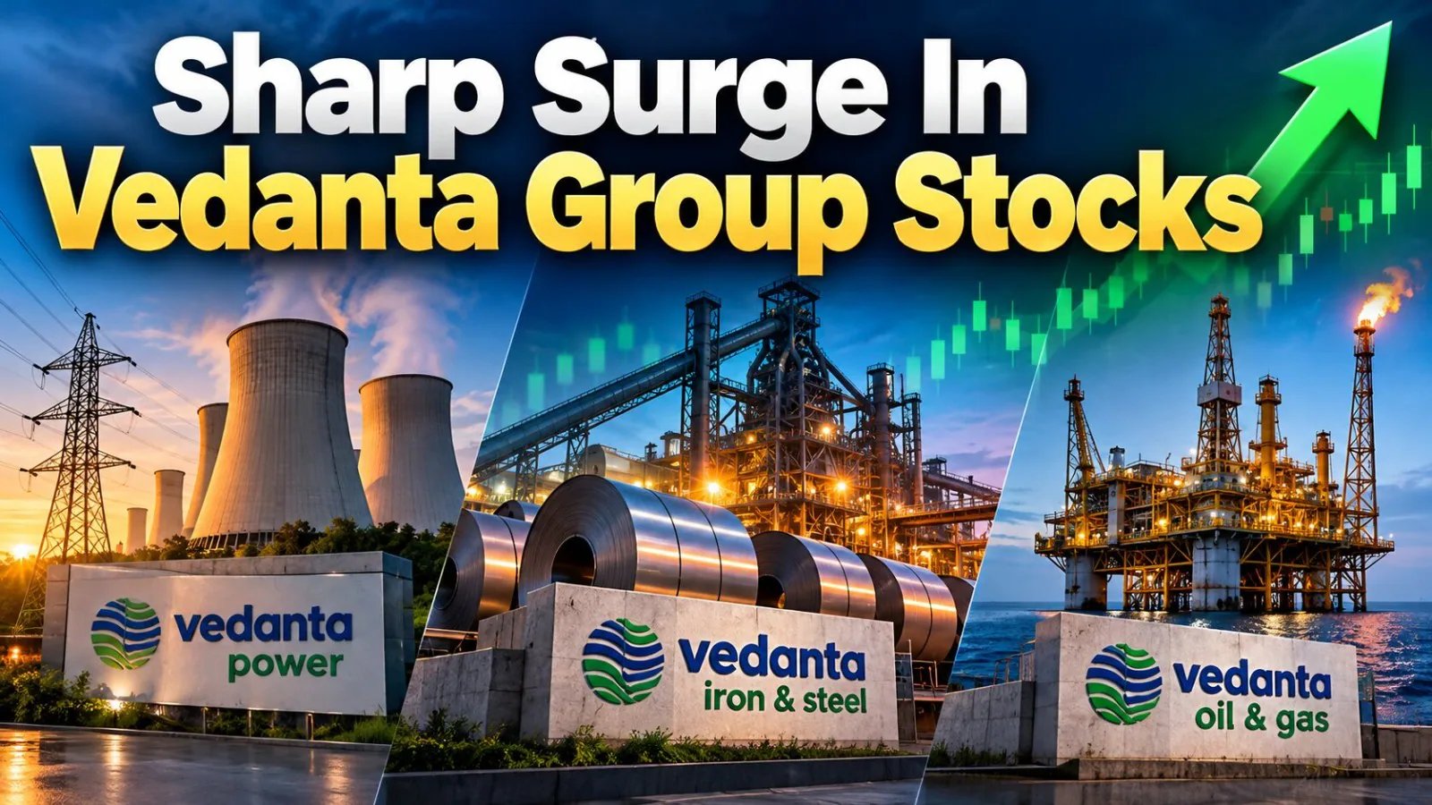Vedanta Power Shares Surge 12% on Wednesday, Trading 3.5 Crore Shares