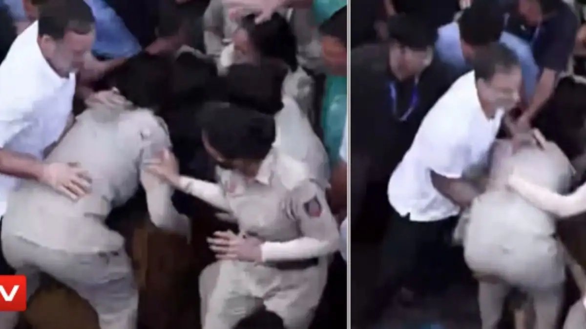 BJP Accuses Rahul Gandhi of Pushing Woman Police Officer During Ashoka Road Protest