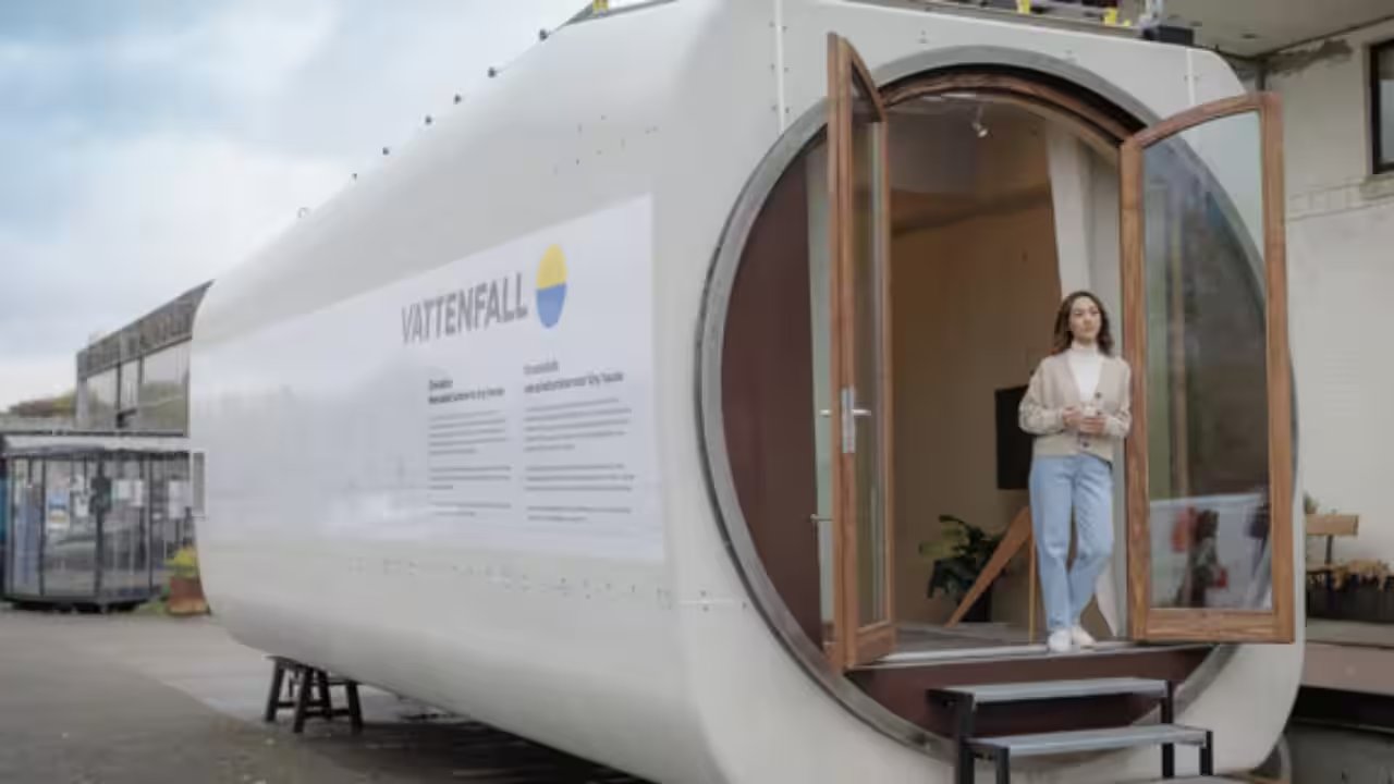 Vattenfall Turns Nacelle Covers into 10‑metre‑Long Tiny Solar Homes