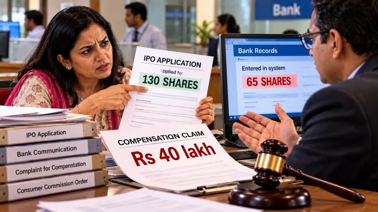 Ahmedabad Woman Secures ₹37,000 from Bank After IPO Share Misrecording