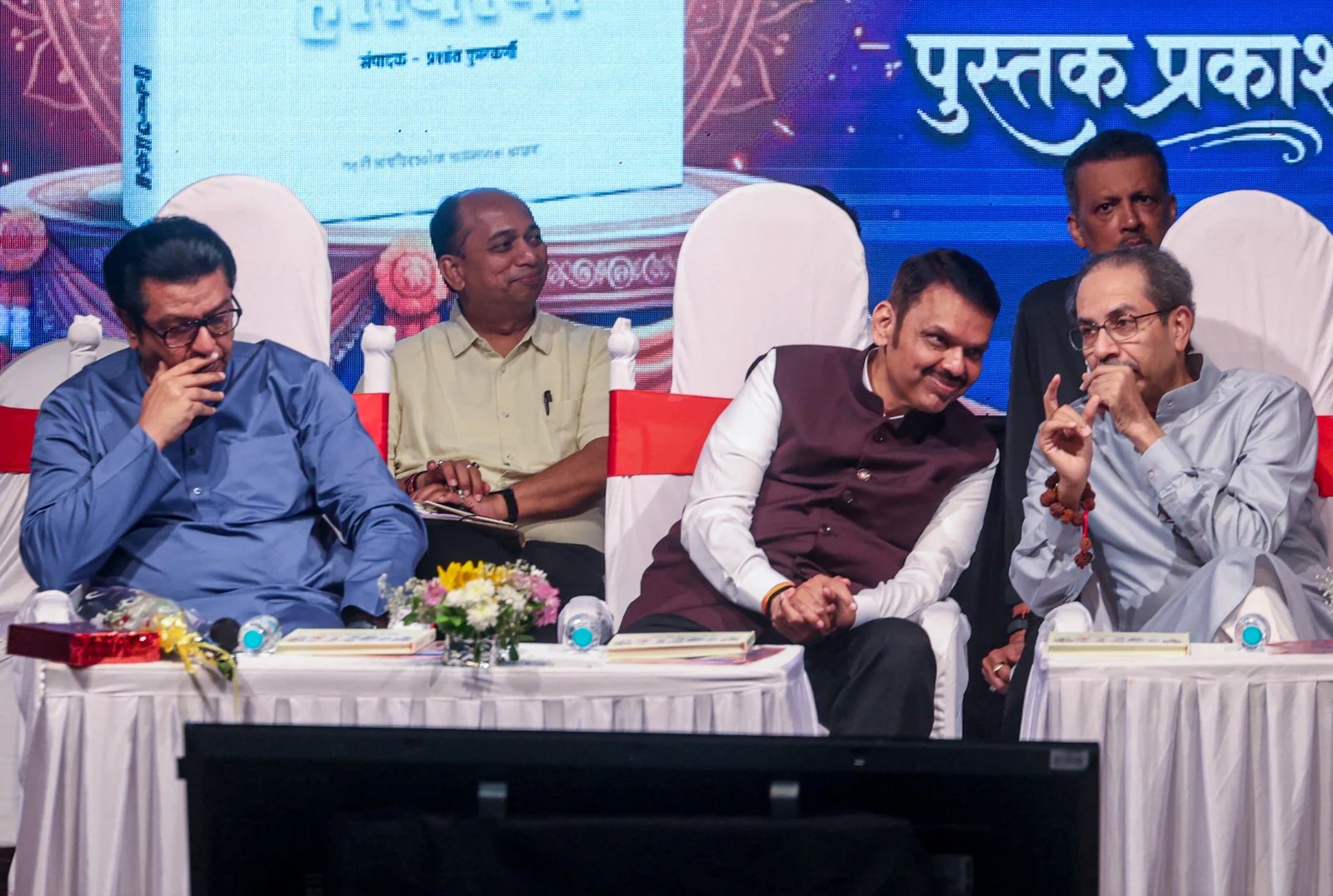 Devendra Fadnavis, Thackeray Cousins Trade Jibes at Marathi Cartoon Book Launch