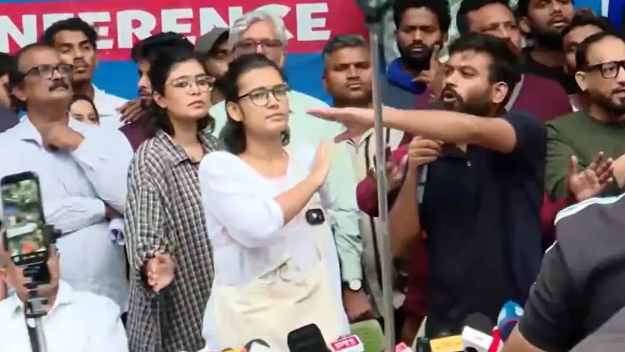 Abhijeet Dipke Sparks Chaos at Delhi Press Conference, Accuses Police of Detention