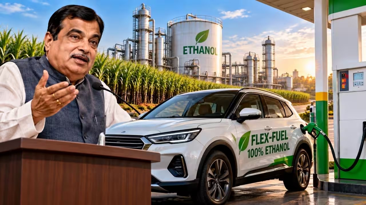 Nitin Gadkari Unveils 100% Ethanol Flex‑Fuel Engines to Boost Farmers