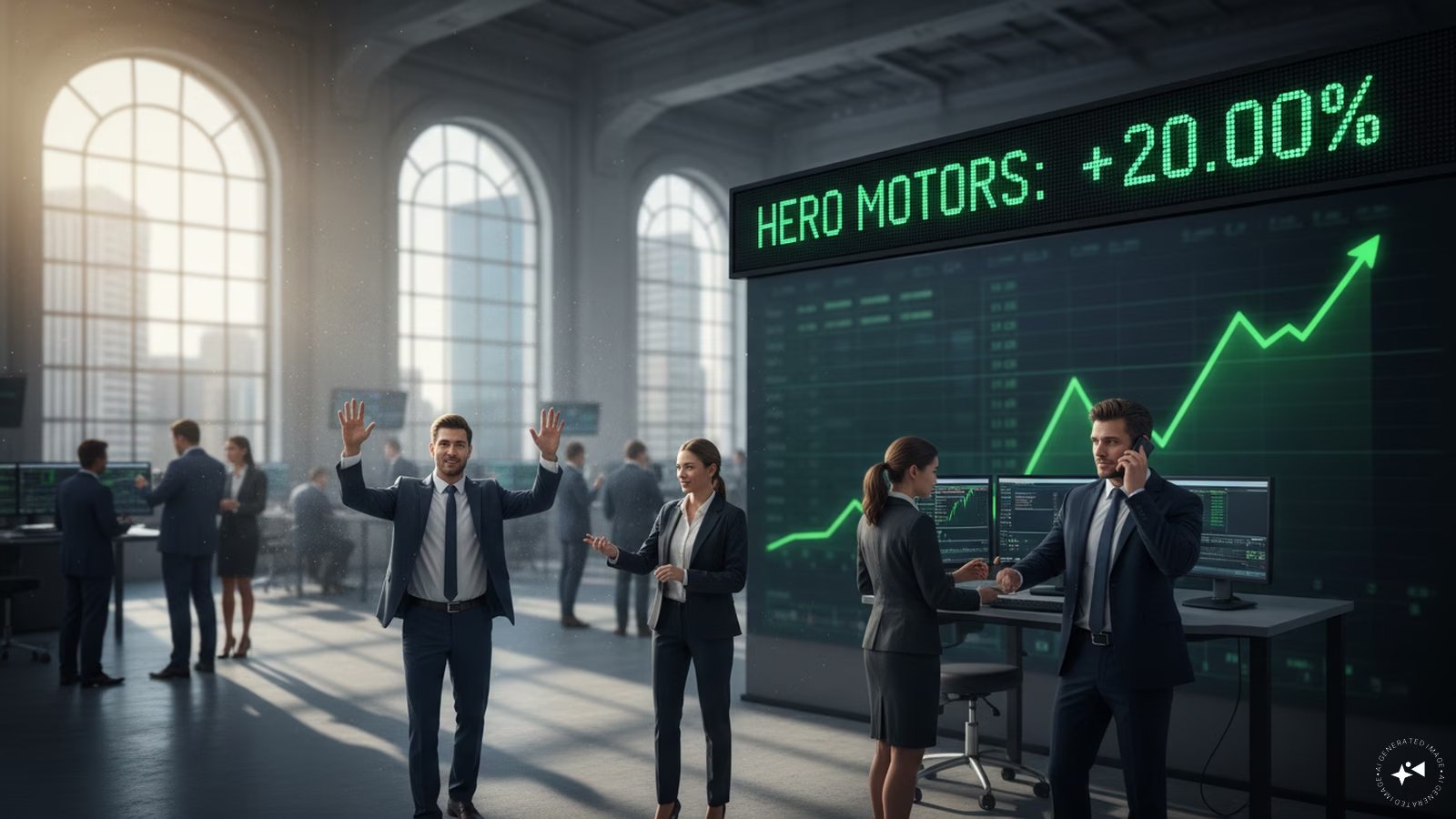 Hero Motors Shares Surge 20%, Block Deal Worth ₹281 Crore