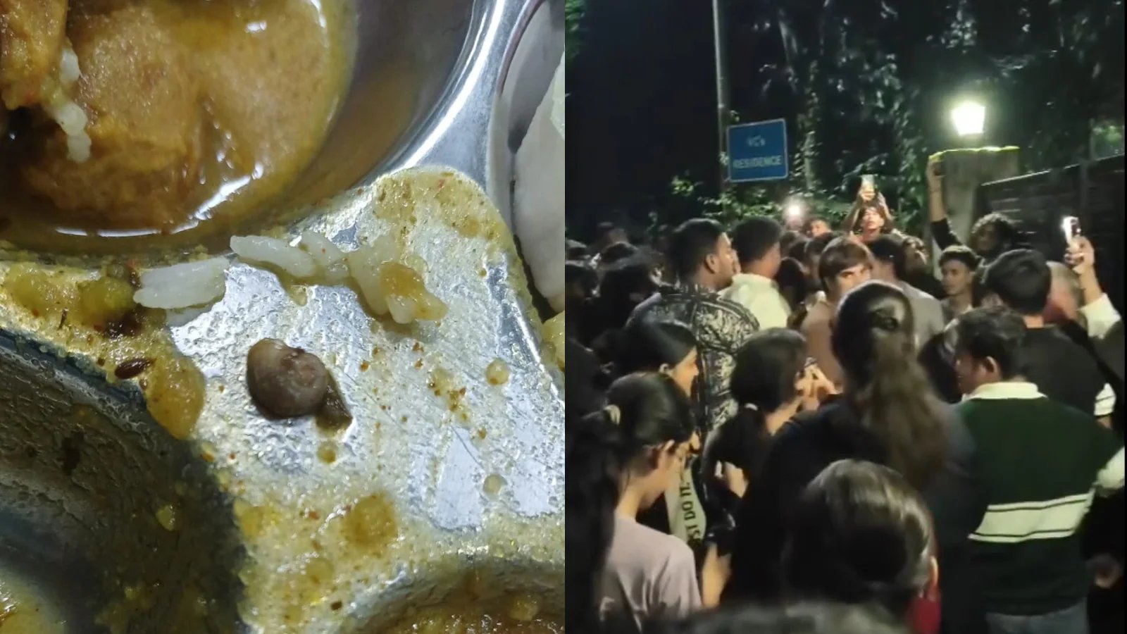 Doon University Students Protest After Worms Found in Hostel Food