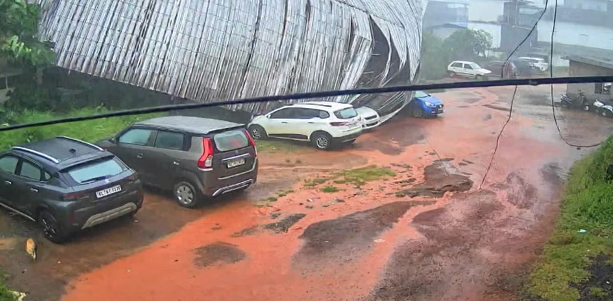 Kerala School Roof Rips Off, Hits Building, 3 Cars Damaged in Kannur