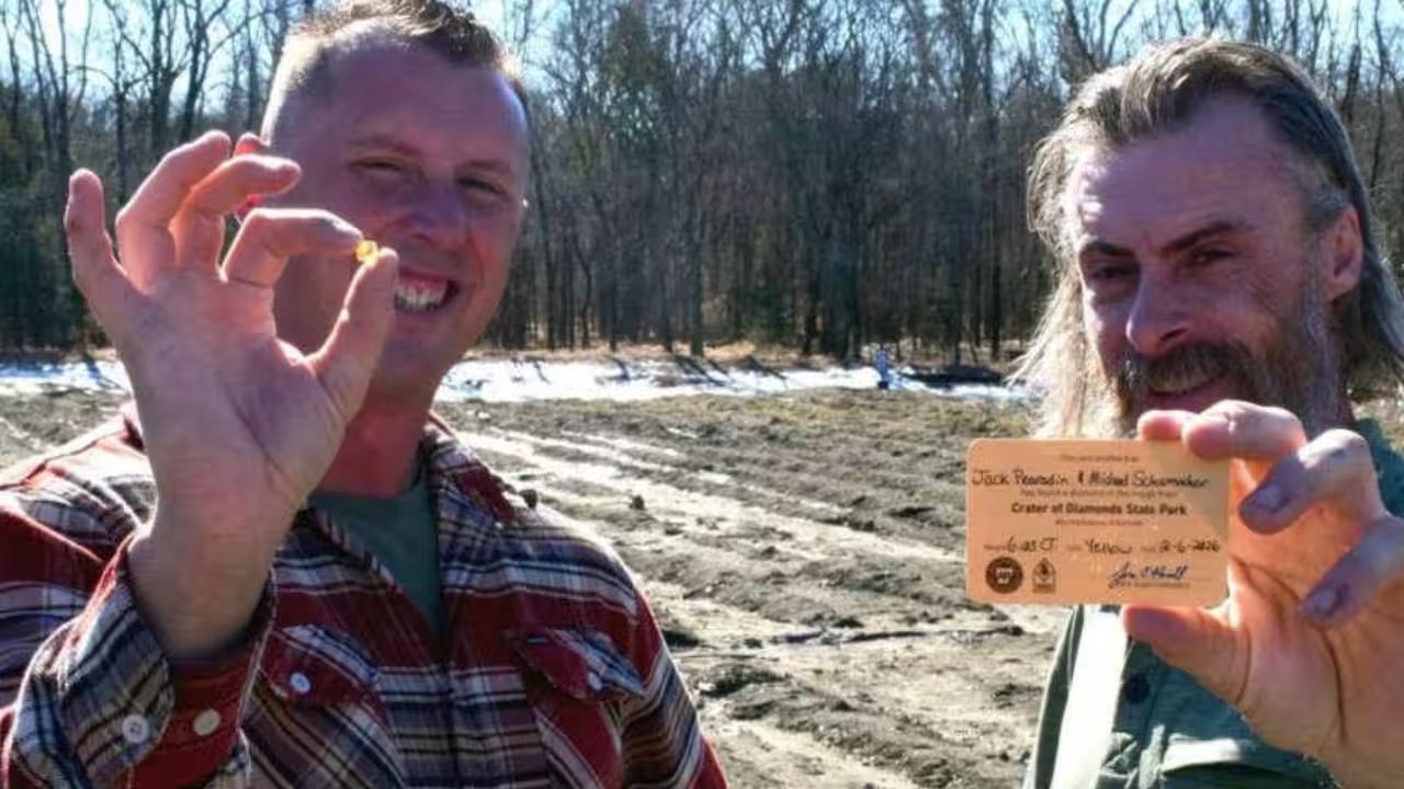 Jack Pearadin Discovers 6.03-Carat Yellow Diamond at Crater of Diamonds