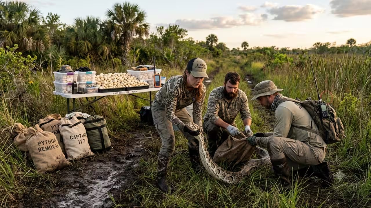 Conservancy of Southwest Florida Captures 177 Pythons, Removes 4,100 Eggs