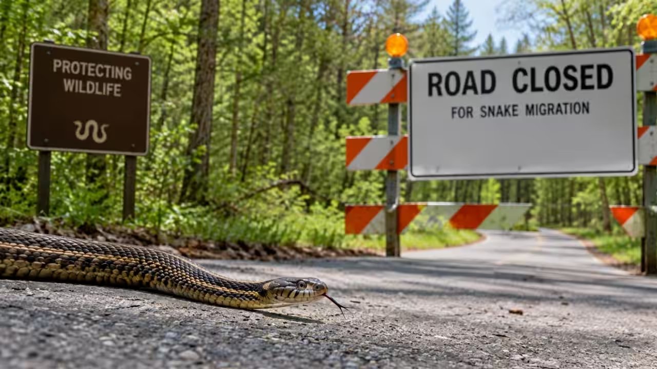 Illinois Closes Snake Road Twice a Year, Saving Hundreds of Reptiles