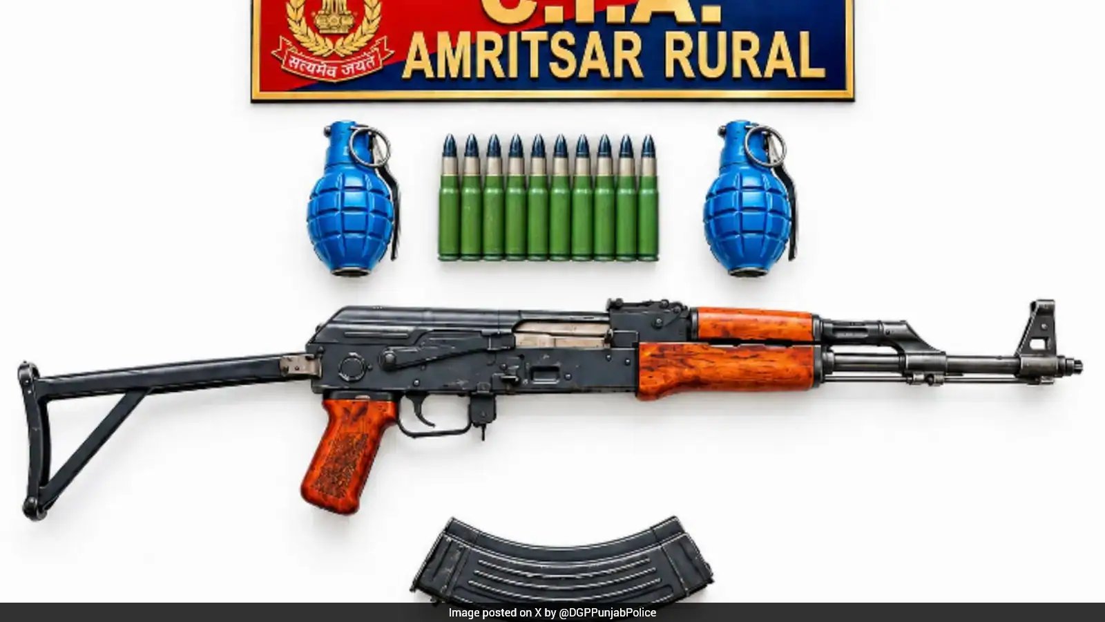 Punjab Police Arrests Navjot Singh, Seizes AK‑47 and 2 Grenades in Amritsar