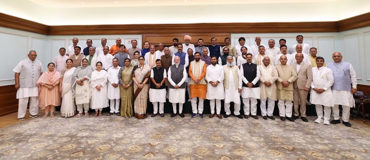 Modi Meets 38 Haryana BJP MLAs at 7 Lok Kalyan Marg, Oct 3, 2026