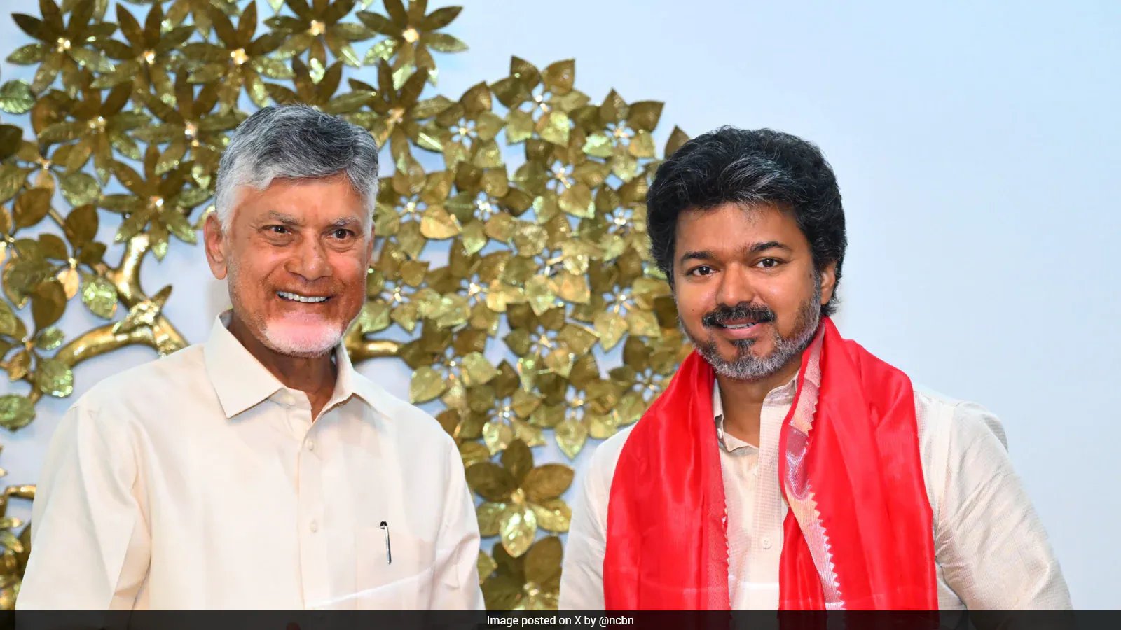 Tamil Nadu CM Vijay Meets Naidu Over 4.08 TMC Water Sharing Deal