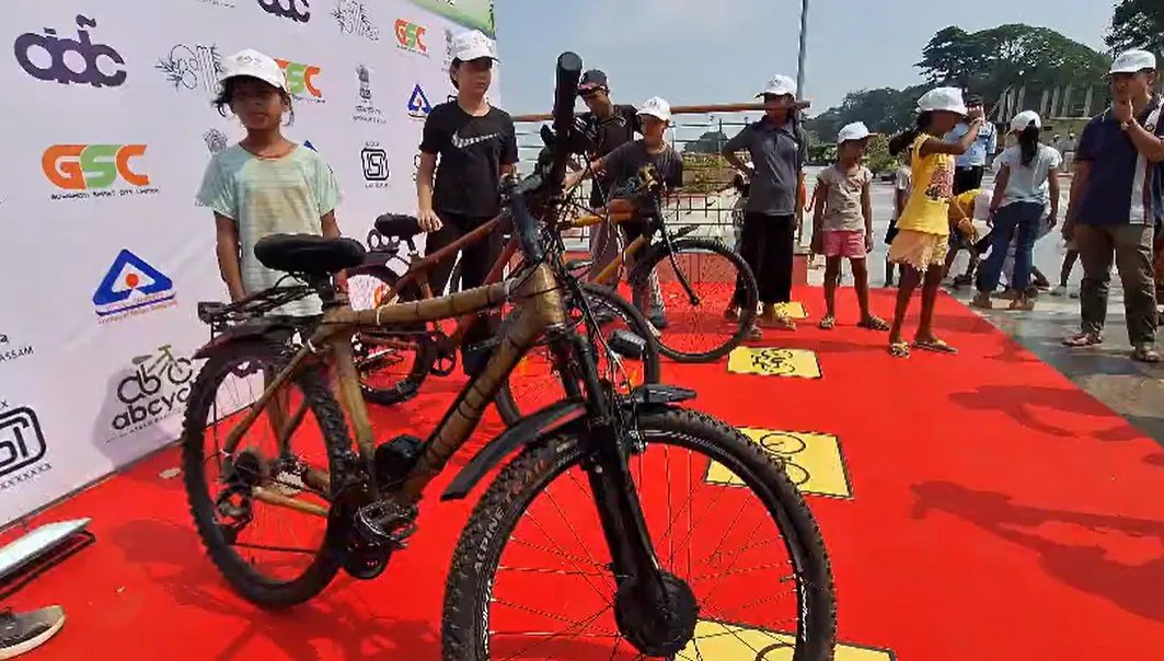 Assam CM Himanta Biswa Sarma Launches Bamboo‑Framed Bicycle Pilot in Guwahati