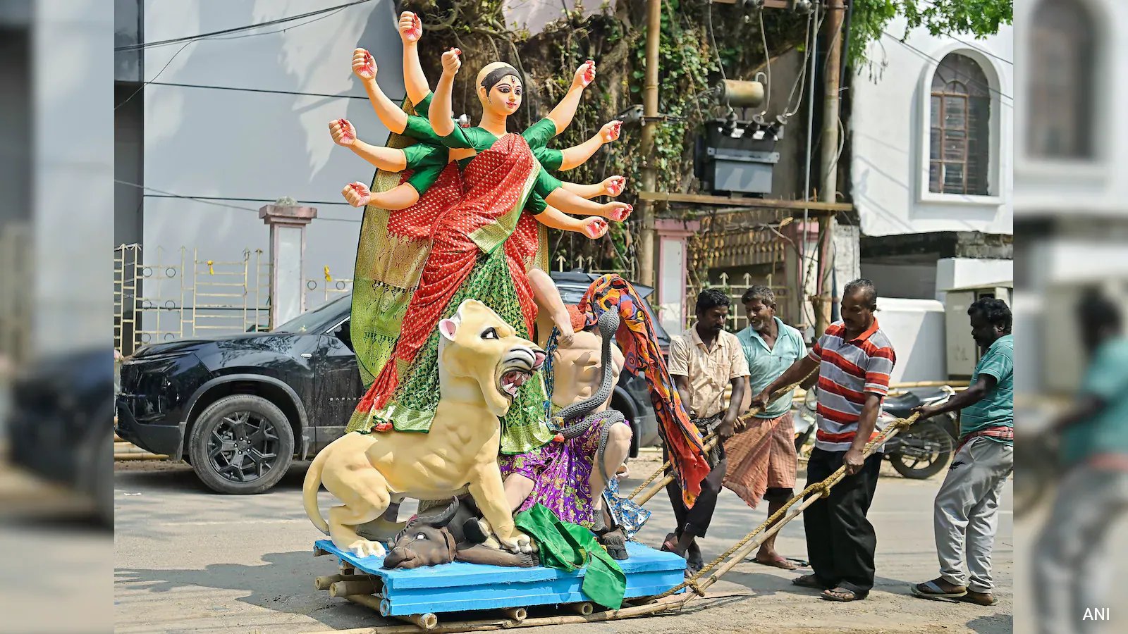 Hyderabad Police Detain Suspects After Egg Thrown At Durga Procession In Madannapet