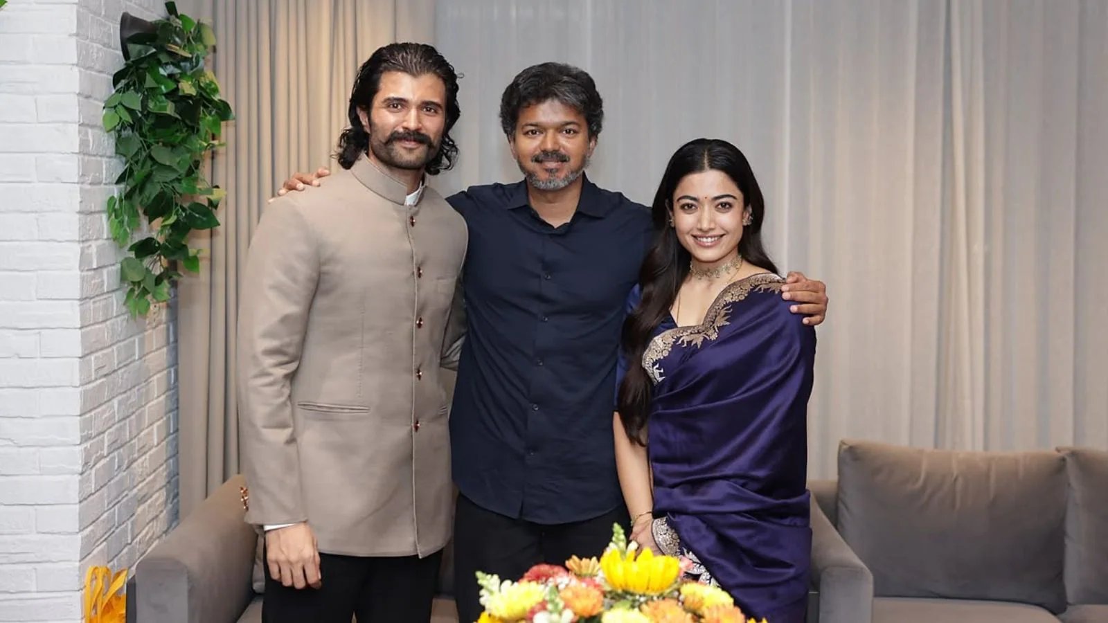 Devarakonda, Rashmika Seek Blessings From CM Vijay Before Ranabaali Premieres