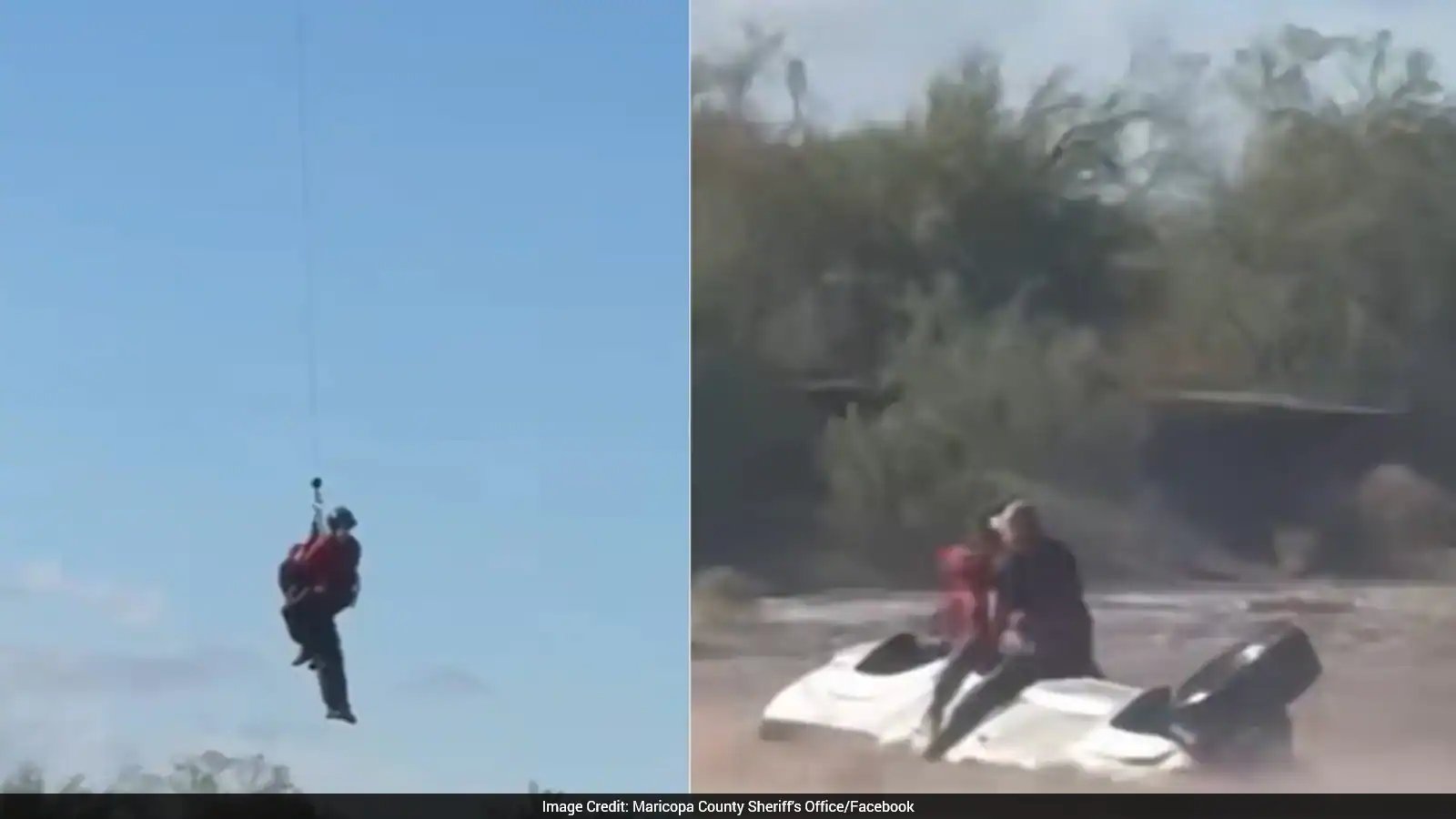 Maricopa Sheriff’s Helicopter Saves Man from Overturned Truck in Tonopah Flood, September 29