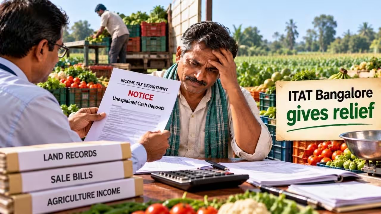 Bengaluru Farmer Wins ITAT Ruling After Tax Notice Over Cash Deposits
