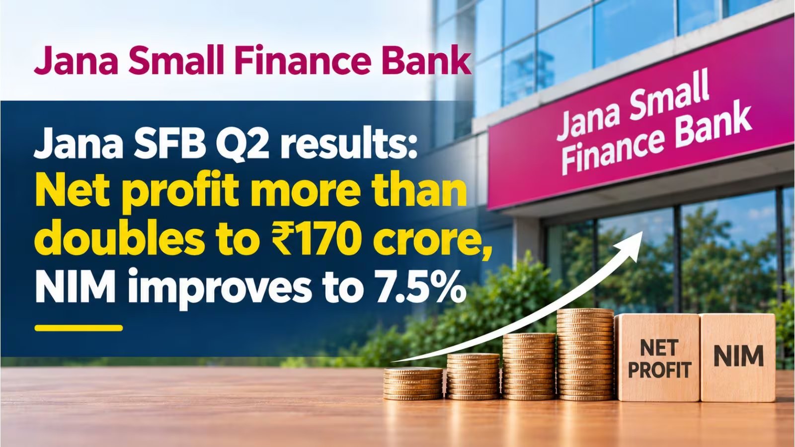 Jana Small Finance Bank Q2 Profit Surges 130% to ₹170 Cr, NIM Hits 7.5%