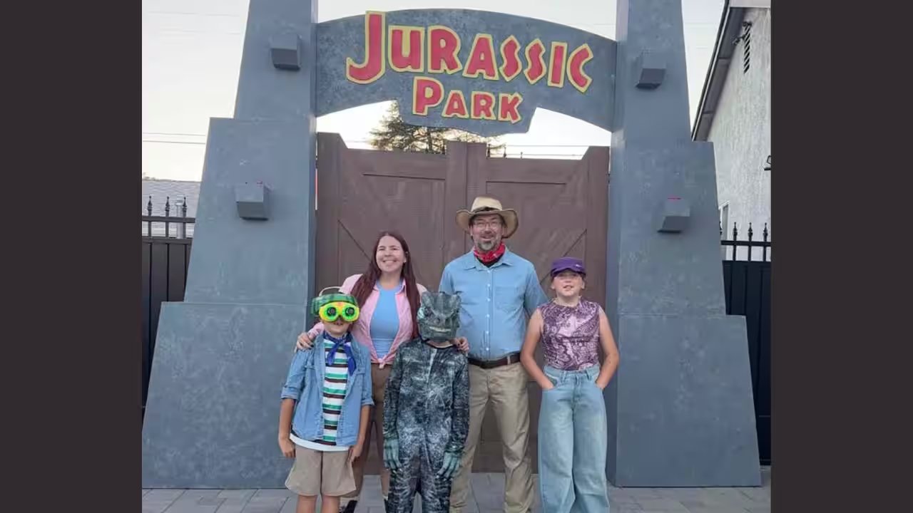 Granada Hills Couple Spends 200 Hours Building Free Jurassic Park Yard Attraction