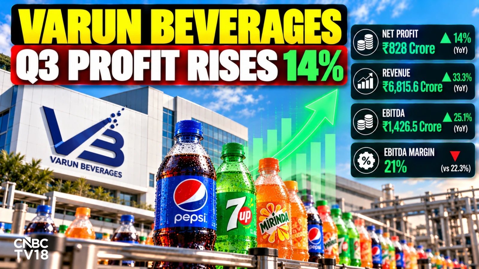 Varun Beverages Q3 Net Profit Rises 14% to ₹828 Cr, Shares Drop 3.5%