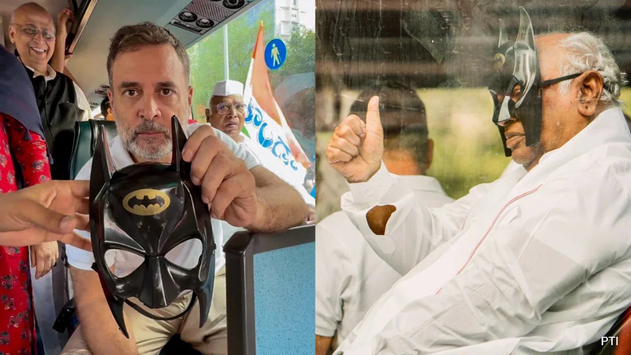 BJP Criticises Rahul Gandhi's Batman Mask at Delhi Protest, 12 Oct 2026
